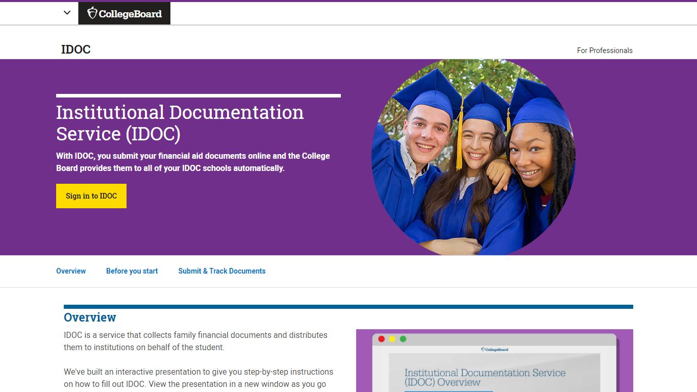 IDOC: Institutional Documentation Service - College Board